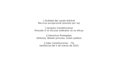 Nulidad del laudo arbitral como vía excepcional de control jurisdiccional