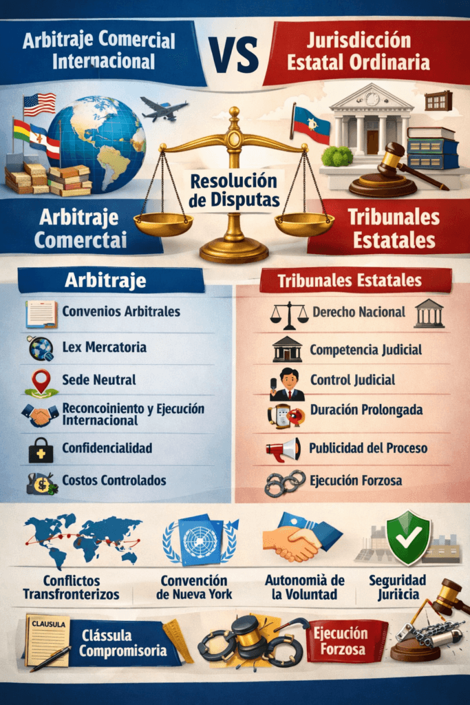 Arbitraje Comercial Internacional Doméstico Vs Jurisdicción Estatal Ordinaria